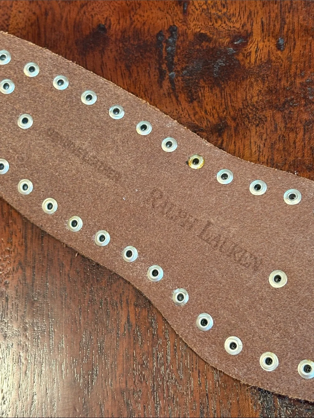 Vintage Ralph Lauren Western Studded Wide Leather Belt Spring 2002 size Medium